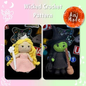 Wicked PDF Virkmönster Glinda och Elphaba