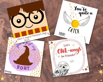 Printable Wizard Valentines / Magical DIY Class Gifts