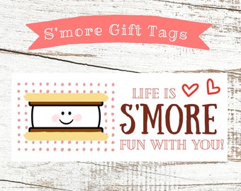 Printable S'mores Valentine / Party Favor / Gift Tag