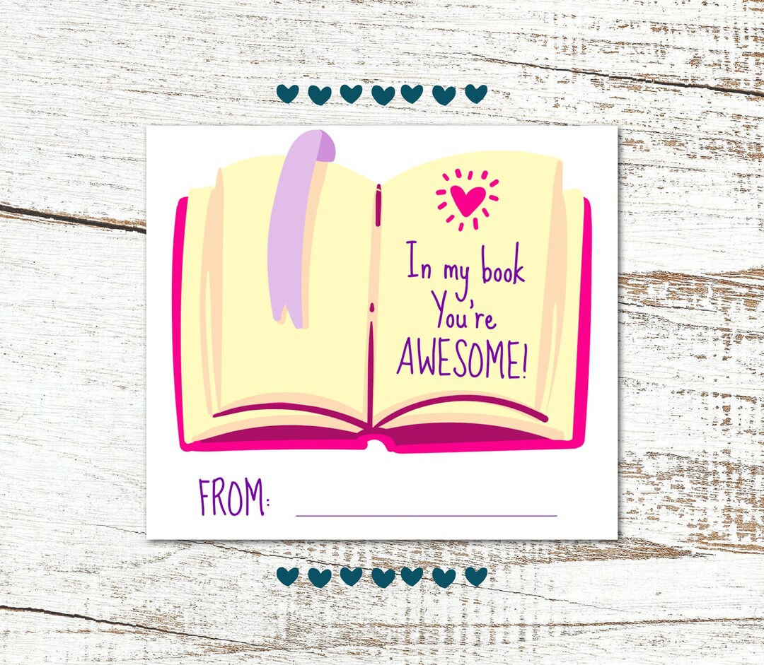 Printable Book Theme Tag / Teacher Appreciation / Party Favor - Etsy