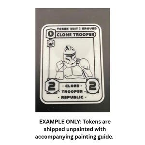 Clone Trooper Token Set – Compatible with Star Wars Unlimited – Laser Cut Acrylic – Unpainted – Custom Game Markers