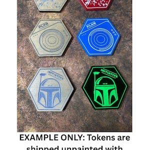 Initiative Token Set – Compatible with Star Wars Unlimited – Laser Cut Acrylic Game Markers – Unpainted – Custom Fan-Made Tokens