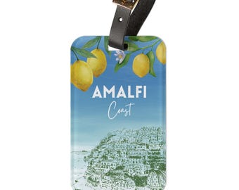 Amalfi Coast Acrylic Luggage Tag: Italian Travel Accessory