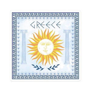 Greek Summer Inspired- Kiss Cut Stickers- Greece Travel, Planner Laptop Accessories, Gift for Travelers