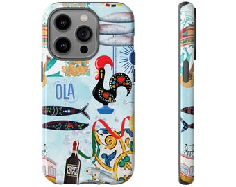 Portugal Phone Case, Colorful Travel Scene, Tough Phone Cover