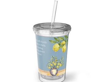 Sicily Lemon Tree Tumbler: Italian Summer Travel Cup