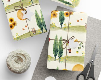 Tuscan Italy Summer Italian-Themed Wrapping Paper Gift Wrap