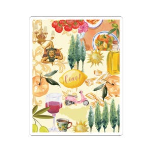 Sicily Summer Stickers: Italian Travel Accessories