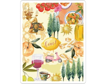 Sicily Summer Stickers: Italian Travel Accessories