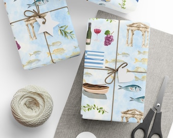 Greek Summer Wrapping Paper Gift Wrap