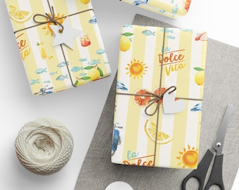 Italian Summer Dolce Vita Wrapping Paper Gift Wrap