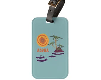 Étiquette à bagage hawaïenne Aloha : accessoire de voyage sur l'île