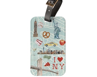 New York City Acrylic Travel Luggage Tag - NYC, Group, Travel Gift