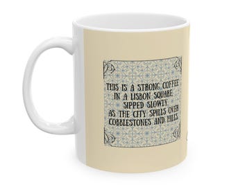 Lisbon Travel Coffee Mug: Portugal Cityscape Souvenir