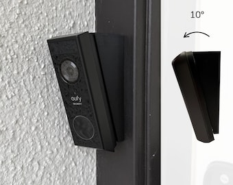 Eufy E340 & E330 2K Doorbell Camera Wedge Mount! Angled to tilt your camera 10º forward - Perfect for stairs!