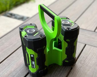 EGO 56V Battery Carrier – Dual Battery Holder with Large Handle | 3D Printed in High-Strength PETG-HF