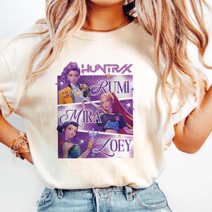 Huntrix Girls Shirt,Kpop Demon Hunters T-shirt,Vintage Huntrix Shirt,Huntrix Fan Shirt Gift,Rumi Zoey Mira Graphic Shirt,Kpop Huntrix