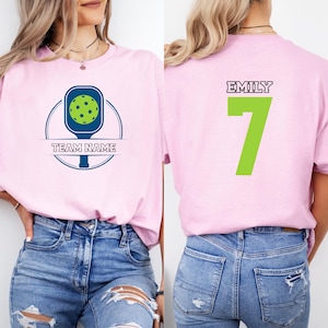 Pickleball Shirt Custom Name and Number Pickleball Team Tee, Personalized Game Day Pickleball Player Tshirt, Sport Lover Women Man Outfit