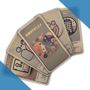 Jeu de cartes, 53 Cartes flash en français, cartes émotions, gestion conflits, méthode Gordon ,école, couple, travail,  papier recyclé,
