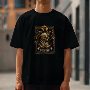 Skorpion Unisex T-Shirt, Sternzeichen T-Shirt, Astrologie Shirt, Horoskop Top, Geburtstagsgeschenk, mystische Kleidung