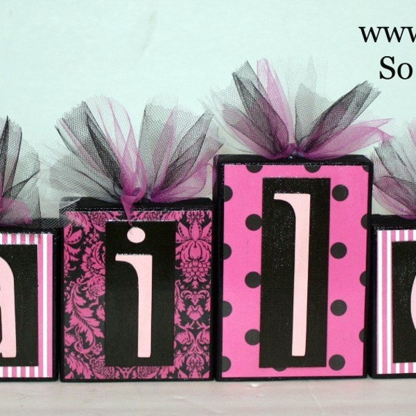 Custom order for dnakauffman -Hailey Collection - Hot Pink and Black - Polka Dots, Stripes and Damask - baby, gift, girl,