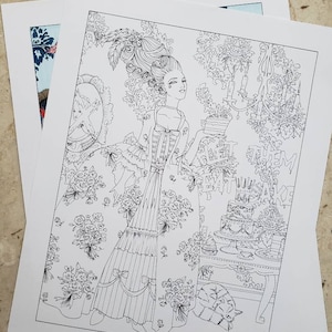 Downloadable Marie Antoinette Coloring Page, hours of fun image 1