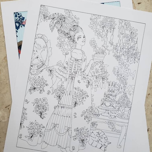 Downloadable Marie Antoinette Coloring Page, hours of fun!