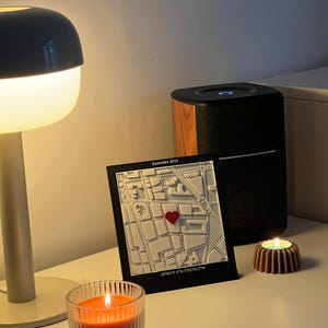 Carte en relief 3D personnalisée avec coordonnées et texte – Cadeau unique pour la Saint-Valentin, les anniversaires ou les mariages