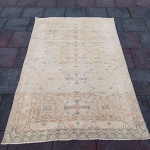 5x7,Handmade Wool Rug, Turkey Carpet, 5x7 Rug, Oushak Rug, Anatolian Rug, Turkish Rug, Vintage Rug, Bohemian Rug, Home Decor Rug,4.6x6.9 ft