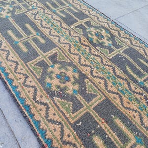 2x3,Turkish Small Rug 2x3 Small Rug, Natural Small Rug,Wool Rug,Door Mat, Vintage Small Rug,Oushak Small Rug,Anatolian Mini Rug,1.9x3.4 f138