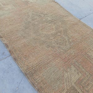 2x4 Small Rugs,Turkish Rug,Vintage Rug, Antique Rug,Rugs For Entry, Beige Rug, Neutral Vintage Oushak Rug, Handmade Bath Mat,1.7x3.11 ft 146