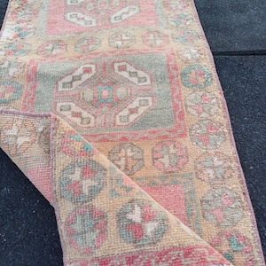 2 x 3 Authentique vieux tapis anatolien antique, Tapis irrégulier au design naturel, Tapis décoratif fait main, Petit tapis turc, Paillasson 1,6 x 3,2