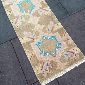2 x 3 Petit tapis antique, 2 x 3 tapis turc, petits tapis, tapis vintage, mini tapis Oushak, 2 x 3 paillasson, Tiny Carpet&#39;1.4x3.3Mat Rug ft016