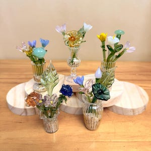 Glass Birth Month Flowers, Birth Flower Bouquet, Handmade Glass Birth Flowers, Birthday Gifts, Teachers&#39; Day Gift, Personalized Gift for Her