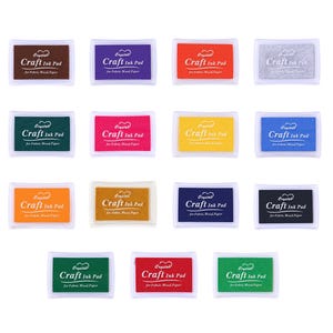 15 kleuren inktset | Premium pigmentinkt voor knutselen, scrapbooking en doe-het-zelfprojecten