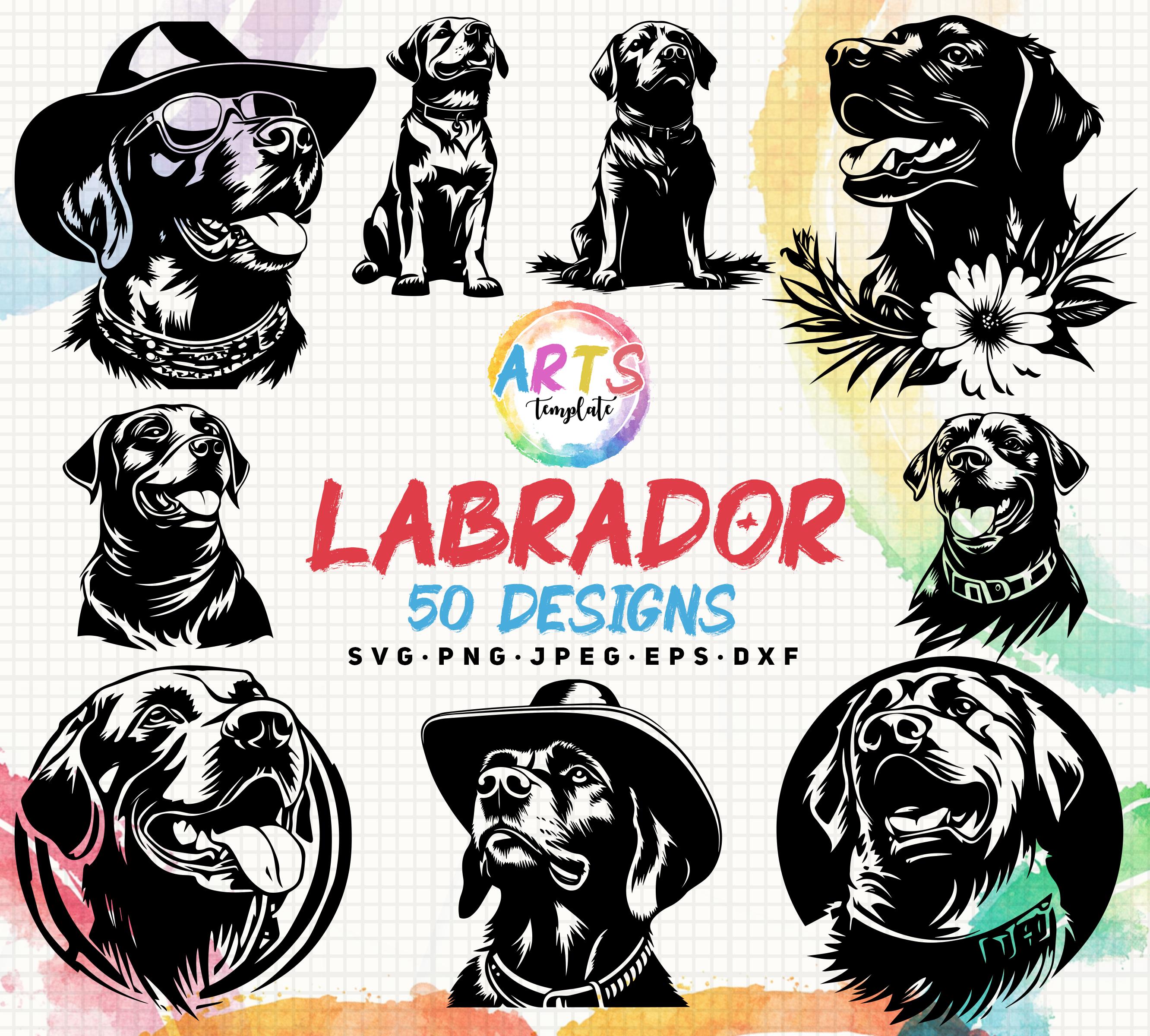 Labrador Dog Bundle Svg Png Jpeg Eps Dxf Bundle Silhouette Clipart ...
