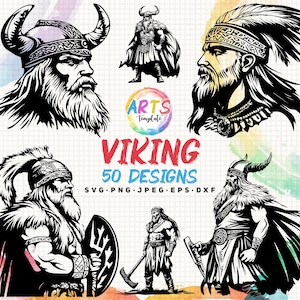 viking bundle svg png jpeg eps dxf bundle silhouette clipart cricut vector commercial use custom viking warrior viking art templates viking