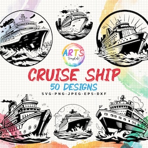 Cruise Ship SVG Bundle: Vacation Island Designs (Digital Download, Commercial Use)