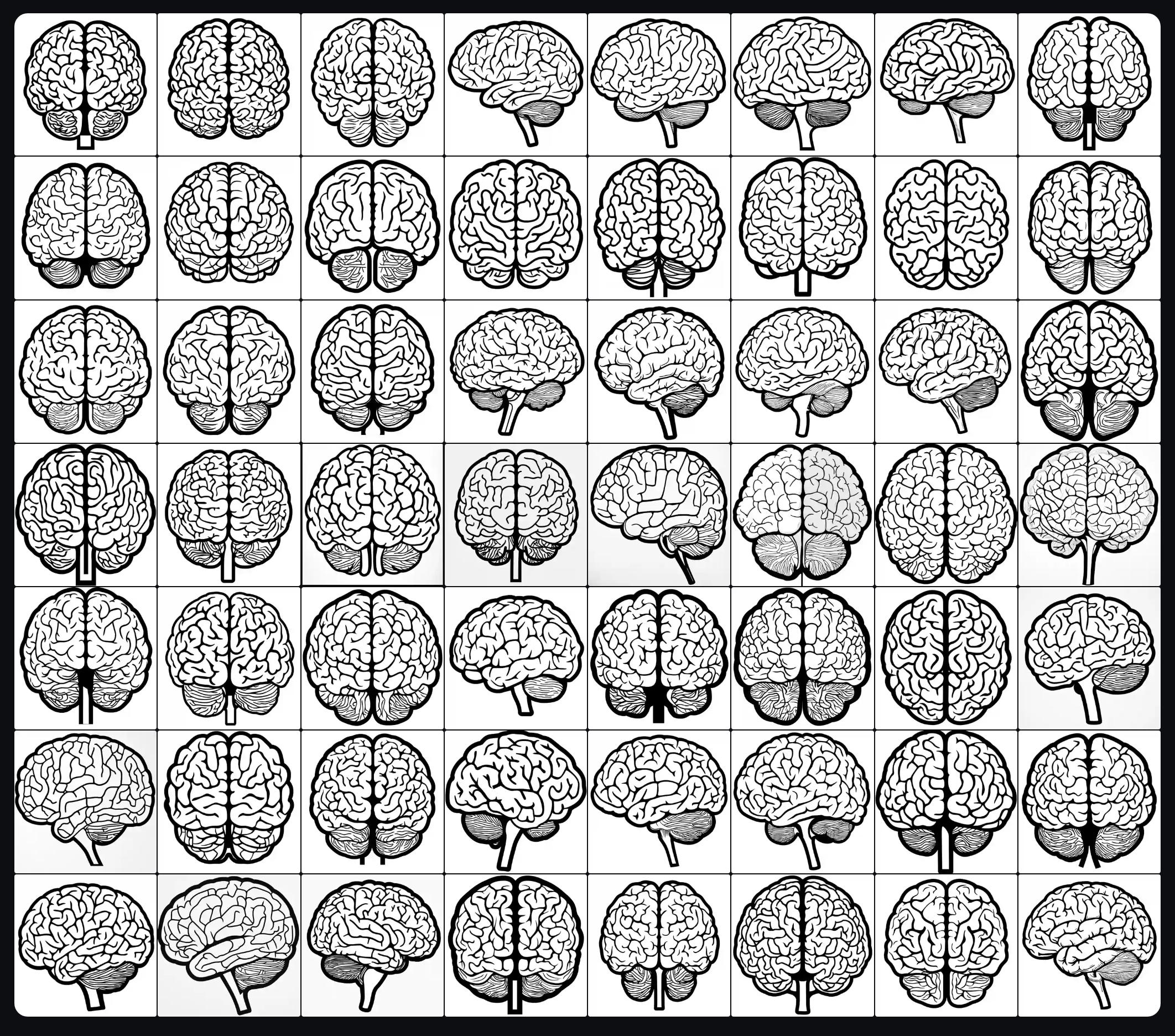 Brain Pattern Dxf Human Brain Clipart Bundle, Anatomy (svg, Png, Eps, Dxf, Jpeg) (digital ...