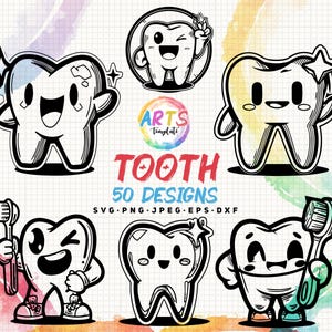 tooth dentist art templates svg png jpg eps dxf bundle silhouette clipart cricut vector commercial use custom teeth tooth dental svg dentist