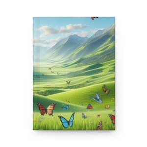 Girls Butterfly Dreams Hardcover Journal, Nature-Inspired Journal, Gift for Writers