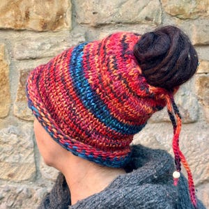 Dreadmützen, Hauben für Dreadlocks, Stirnband, Rasta, Dreads, Turban, Beanie, Winter, Boho Hüte aus 100% Schurwolle, Naturprodukt