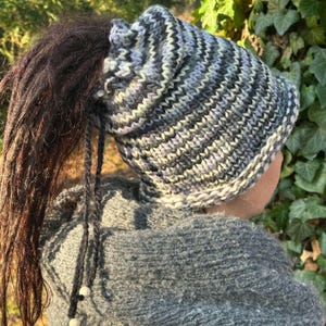 Dreadmützen, Hauben für Dreadlocks, Stirnband, Rasta, Dreads, Turban, Beanie, Winter, Boho Hüte aus 100% Schurwolle, Naturprodukt