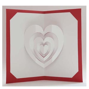 Tarjeta romántica 3D con forma de corazón, tarjetas de San Valentín, tarjetas de aniversario