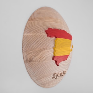 Drewniana mapa Hiszpanii, mapa świata, 3d drewniana sztuka ścienna, niestandardowa mapa z drewna, spersonalizowana mapa, drewniana sztuka ścienna, drewniana mapa świata, sztuka mapy świata