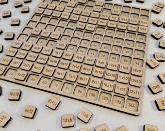Wooden Multiplication Table Laser Cut Files - easily scalable size and any thickness!