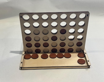 4 Geschicktes Scheibenspiel mit Schiebedeckel und Scheibenaufbewahrung - Laser Cut Files