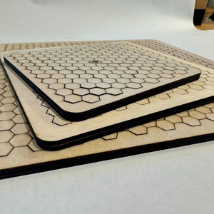 3 x Hive Honeycomb uitdagende puzzel lasergesneden bestanden!  Klein, medium en groot. Veel plezier! - Elke dikte en eenvoudig schaalbaar.