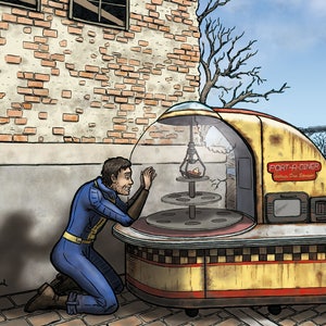 No Luck at the Port-A-Diner (art print)