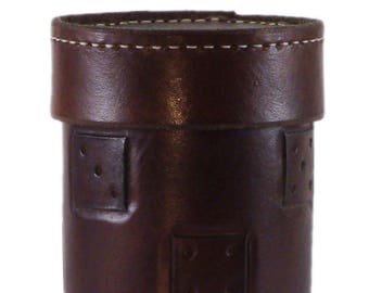 Leather Dice Cup with Dice Patterns